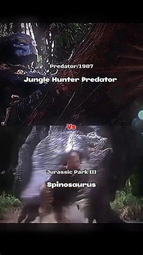 Jungle Hunter Predator Vs Spinosaurus #predator #jurassicpark #movieedits #shorts #edit
