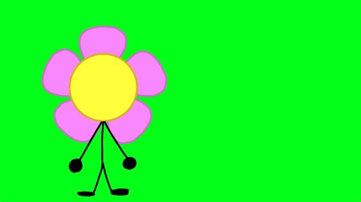 12 FPS Flower Dance Green Screen Remake | BFDI Animation