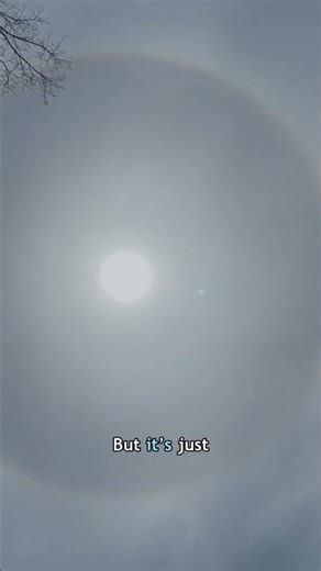 The sun is wearing a perfect ice ring