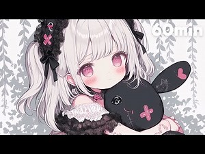 【FREE BGM】Cute Bunny Girl 🐰🖤 | 1 Hour Loop | Study / Work / Chill / Stream
