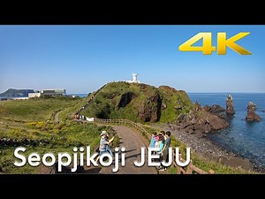 Seopjikoji Seaside in Jeju Island | Walking Tour South Korea 4K UHD