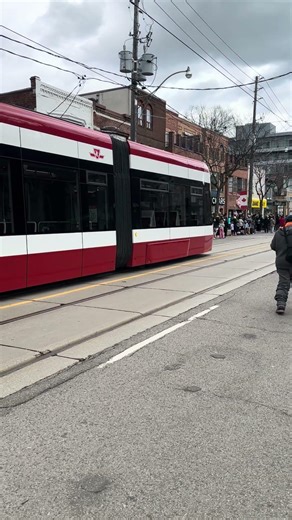 TTC 2025 Alstom Flexity Outlook 4655 spotted in Beaches Easter Parade #ttc #torontotransit #shorts