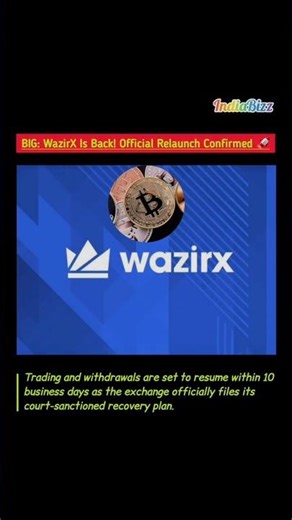 WazirX Is Back! Official Relaunch Confirmed 🚀