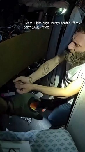 YOU CAN'T HIDE: Dramatic video shows a K9 unit sniff out a wanted criminal hiding behind a secret door inside a house. The suspect was taken into custody and arrested for resisting an officer. | Fox News