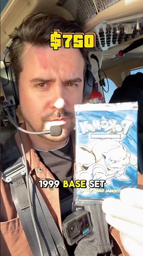 1999 Pokemon Base Set Booster Pack IN A HELICOPTER? 🚁