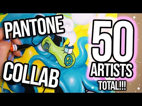 PANTONE COLLAB WITH 50 OTHER ARTISTS!!! Color Challenge