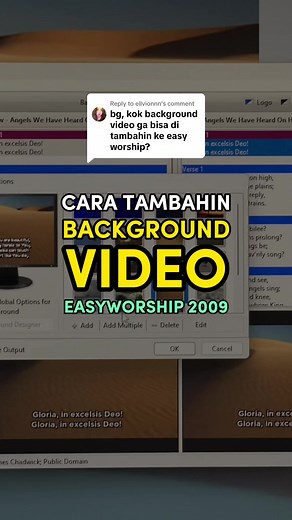 Replying to @ellvionnn dahlah emang disuruh upgrade ke easyworship 7 sih ini 😆😆😆 — cara tambahin background video di easyworship 2009 #multimediagereja #pelayanangereja #ibadahminggu #ibadahlive #easyworship #kebaktianminggu