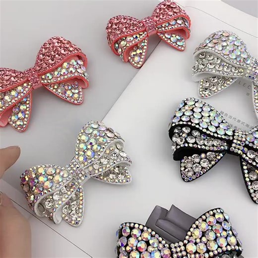 Fashion Rhinestone Crystals Shoe Decoration Clips Accessory Wedding Bridal Luxury Bling Bows Shoe Clip Shoe Buckle