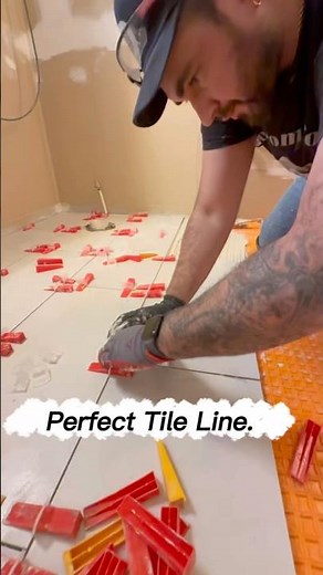 How to Set Perfect Tile Lines on DITRA | Satisfying Tile Work