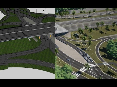 Civil Visualizing with Sam | Episode 02 - Florida Diverging Diamond (DDI)