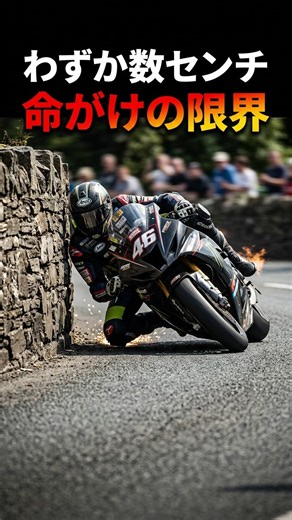 壁までわずか数センチの恐怖 🏍️💥時速300km「マン島TT」の限界