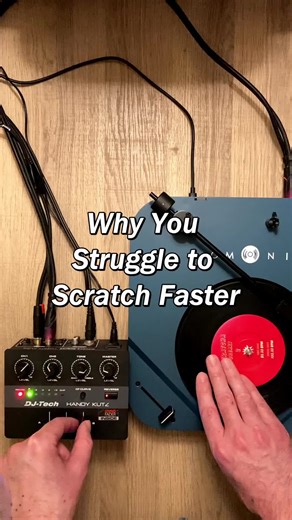 If you want to scratch faster, you need to make small, efficient movements with both the record and fader. Especially the fader. If you don’t, you will struggle to gain speed. It’s impossible to maximize your speed without efficiency. Follow me to speed up your cuts. #scratchfellowship #djlessons #skratchsociety #portablism #scratchgeek #djtutorial #scratchlife #portablist #djtips #djtip #tablist #scratchdj #turntablism #djcity #scratchvideo #scratchpractice #skratcher #realdj #realdjing #realdj