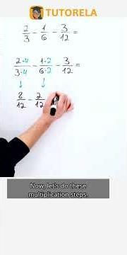 Mastering Fraction Subtraction: 2/3 - 1/6 - 3/12 #Math #OperationsWithFractions #SimpleFractions