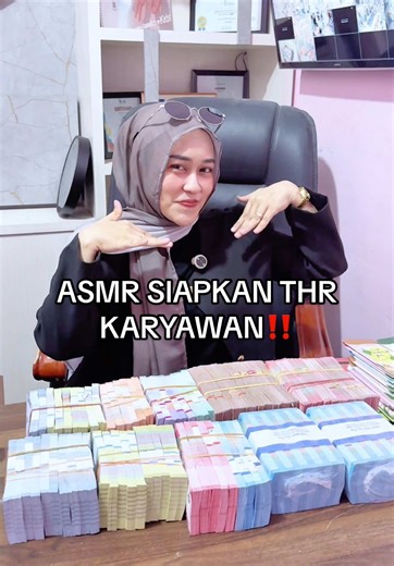 ASMR siapkan THR karyawan🤭💸💗 #asmr #thrkaryawan #nims #businessowner #entrepreneur