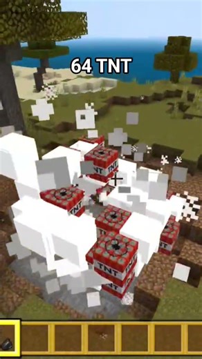 64 TNT Explosion!#minecraft #tnt #shorts