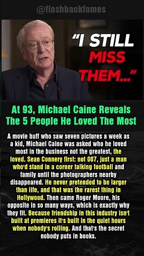 At 93, Michael Caine Reveals The 5 People He Loved The Most #shorts