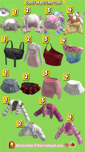 Pick Your Cute Style 💗 Roblox Codes #roblox #shorts #rblx #outfit