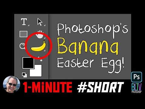 Photoshop CC 1-minute #short: The hidden banana easter egg!🍌