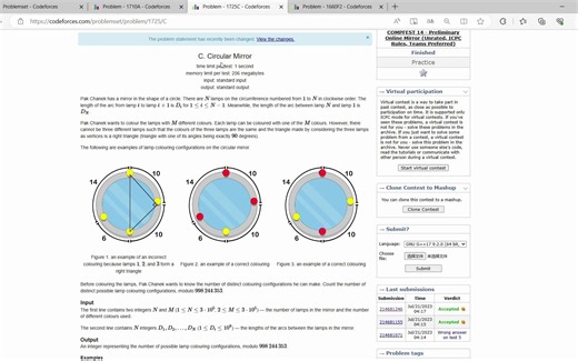 codeforces math（数学）专题讲解 1710A、1725C、1660F