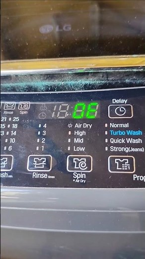 lg top load washing machine oe error code problem