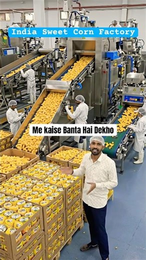 Inside Sweet Corn Kernel Factory 😱 | Full Processing, Canning & Dispatch | Food Industry
