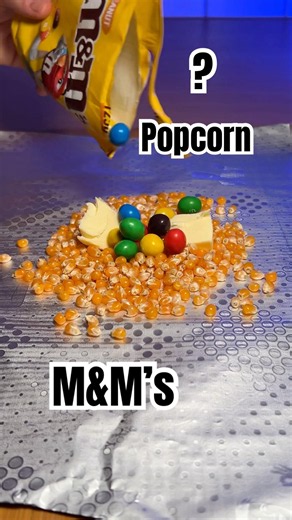 M&M’s popcorn is real? 🤔#recipe #usafood #usashorts