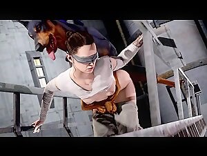 Woman and dog: a beastly encounter