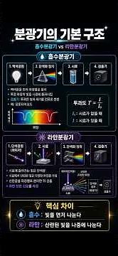 분98 분광기의 구조: 흡수분광법 vs 라만 분광법 #과학 #기기분석화학 #물리화학 #분광학