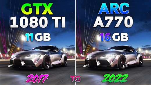 GTX 1080 Ti vs ARC A770 - Test in 8 games