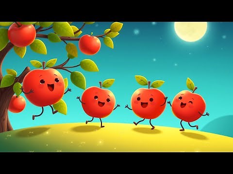"🍎 Five Little Apples | Fun & Educational Nursery Rhyme for Kids | Learn to Count with Apples 🎶"