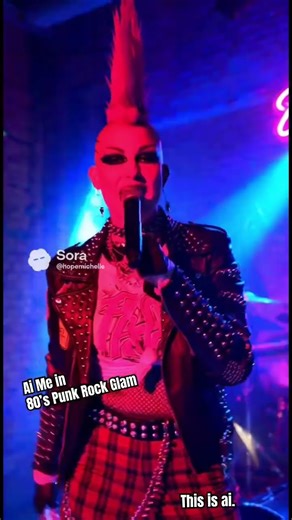 80’s Punk Rock Glam #80spunk #80s #punkrock #punkrocker #pinkmohawk #mohawk