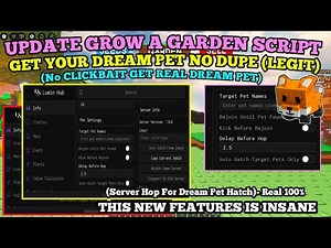 [NEW] Grow A Garden Script 🐝 : Hatch Any Dream Pet No DUPE & Visual ( Hatch Real Pet ) No ClickBait