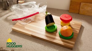 Food Huggers Zero Waste Starter Kit - (7 Pieces) - Reusable Silicone Food Savers Sage Green (Set of 5) + Avocado Hugger Avocado Saver Covers (Set of 2), Keeps Food Fresh, Dishwasher Safe