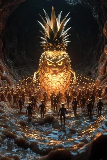 Pineapple Enzyme Army #DigestiveArmy #PineapplePower #AIVideo #EpicGut #FYP