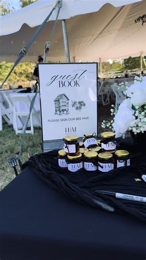 POV: two beekeepers get married🍯 no better way to thank our wedding guests than honey straight from our bee farm #beekeepers #weddingdiy #honey #married #beefarm