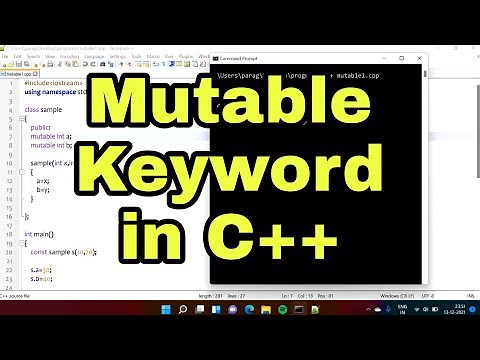 Mutable Keyword in C++ | Mutable in CPP