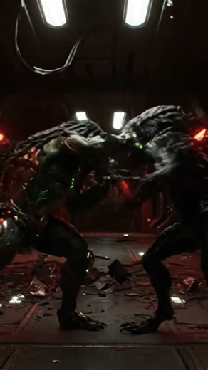 Predator vs alien fight scene