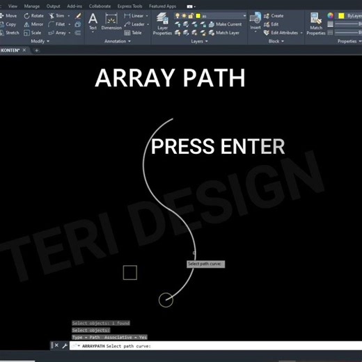 Array path in autocad