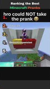 He Didn't Expect THIS Prank 😭 #minecraft #pranks #funny