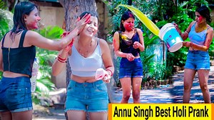 Happy Holi Prank On Cute Girl, Holi Special, Funny Comedy Video, Annu Singh, Brb Dop Prank Video | BrbDop