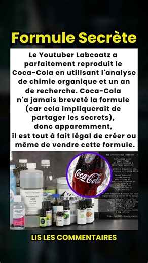 Un Youtuber recrée la formule du Coca-Cola après 1 an de recherche ! 🥤