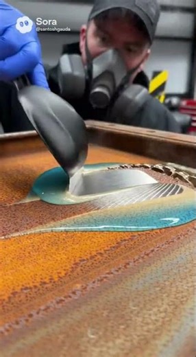 Satisfying Blue Gel Rust Remover: Chemical Reaction Strips Rust to Bare Metal!
