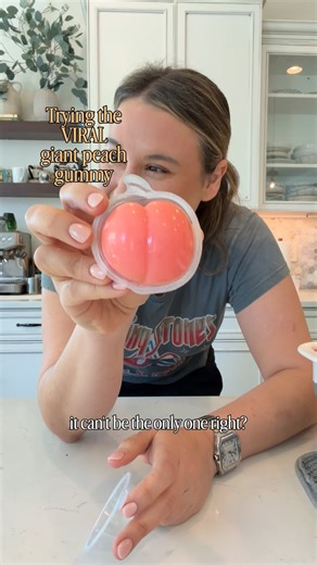 2K views · 780 reactions | Trying the VIRAL giant peach gummy from Walgreens...#reels #peachgummy #foodreviews | Food My Muse | Facebook