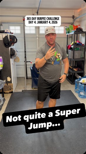 Fat Chief on Instagram: "Day 4 complete. 4 burpees done. Luigi energy today — not the main character, still getting the job done. One day at a time. #365daychallenge #burpeechallenge"
