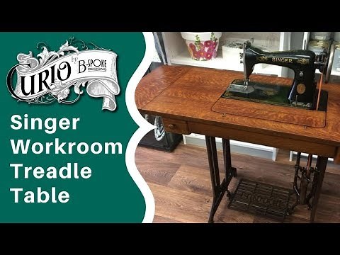 Singer Workroom Treadle Table & 15K80 from 1945