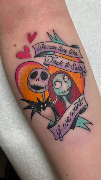 Jack and Sally Blink 182 Tattoo Ideas