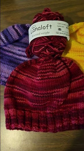 Finished knitting a lovely beanie with Brown Sheep wool!