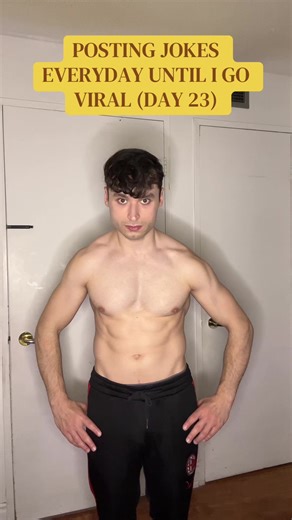 Day 23 of posting jokes every single day until I go viral. At this point it’s less about the joke and more about proving that I can show up consistently without overthinking it. No dramatic announcements. No “this is the one” speech. Just another attempt to make the internet exhale slightly through its nose. Some days the joke feels genius in my head and questionable in reality. Other days I post it anyway. That’s kind of the experiment — how long can you commit to something before the results c