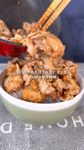 袋で揉み込むだけで完璧に仕上がる究極の甘辛豚丼