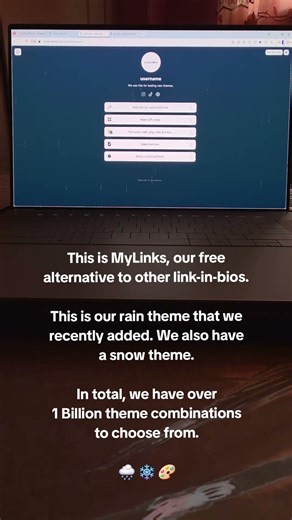 New theme alert on #JustQuickTools for our #MyLinks tool 🌧🌧🌧